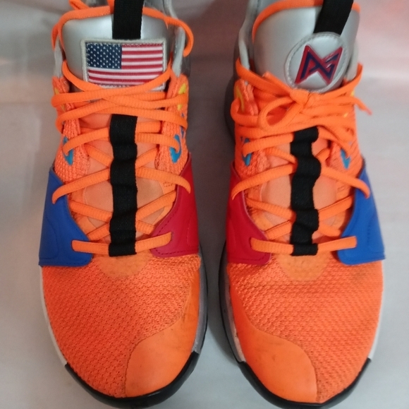 Nike Zoom Paul George 3 Nasa Basketball Orange Silver blue Athletic sneakers M10 main image 9